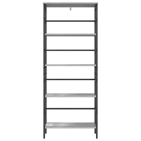 vidaXL Bookshelf Grey Sonoma 60 x 29.5 x 149 cm Engineered Wood