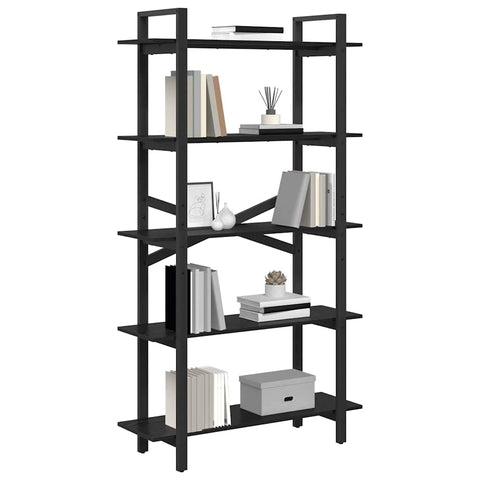 vidaXL Bookshelf Black Oak 100 x 33.5 x 178 cm Engineered Wood