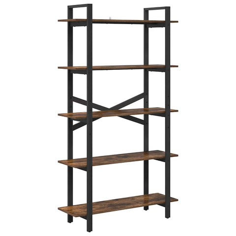 vidaXL Bookshelf Smoked Oak 100 x 33.5 x 178 cm Engineered Wood