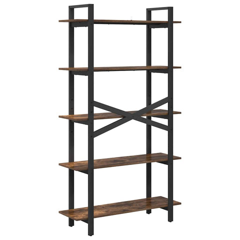 vidaXL Bookshelf Smoked Oak 100 x 33.5 x 178 cm Engineered Wood