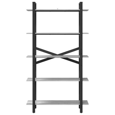 vidaXL Bookshelf Grey Sonoma 100 x 33.5 x 178 cm Engineered Wood