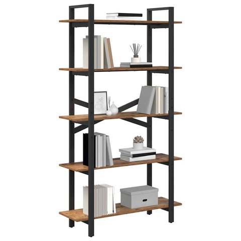 vidaXL Bookshelf Old Wood 100 x 33.5 x 178 cm Engineered Wood