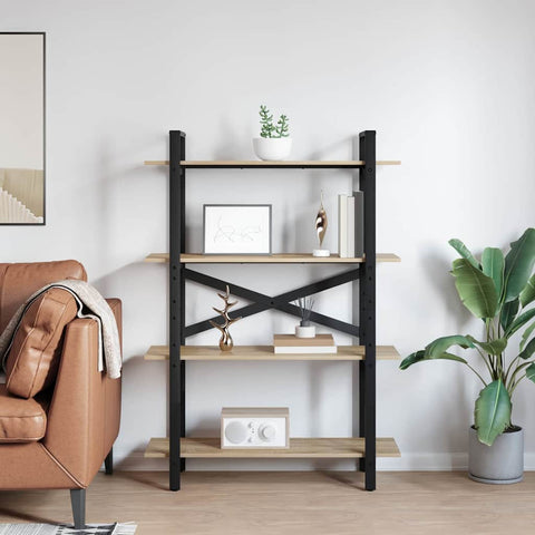 vidaXL Bookshelf Sonoma Oak 100 x 33.5 x 140 cm Engineered Wood