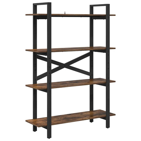 vidaXL Bookshelf Smoked Oak 100 x 33.5 x 140 cm Engineered Wood