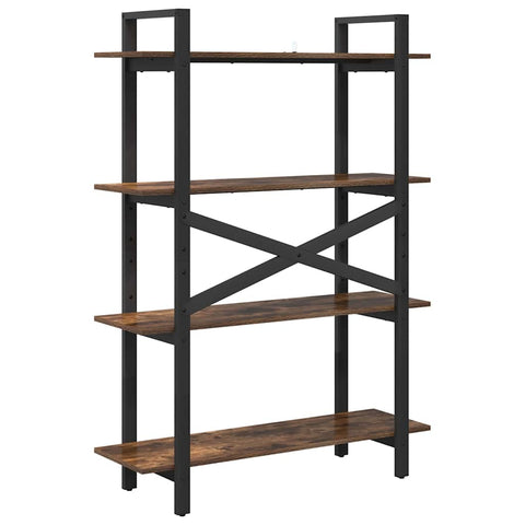 vidaXL Bookshelf Smoked Oak 100 x 33.5 x 140 cm Engineered Wood