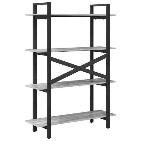 vidaXL Bookshelf Grey Sonoma 100 x 33.5 x 140 cm Engineered Wood