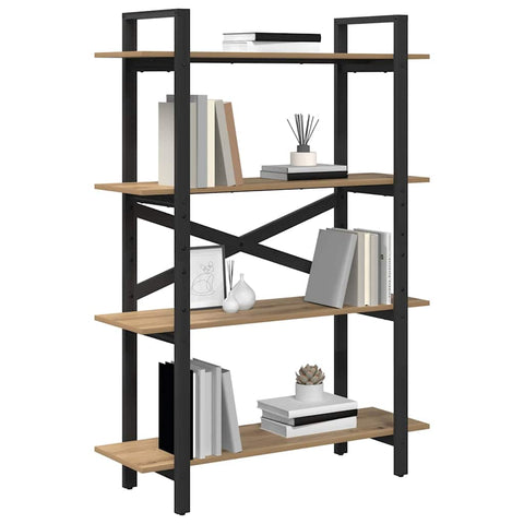 vidaXL Bookshelf Artisan Oak 100 x 33.5 x 140 cm Engineered Wood