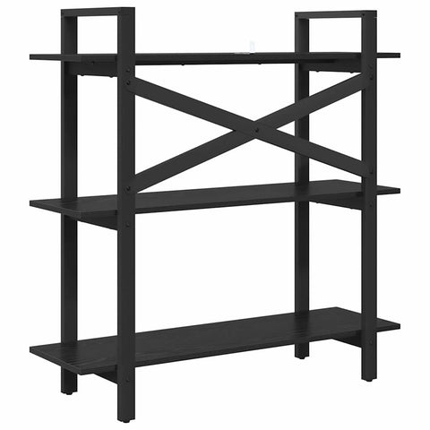 vidaXL Bookshelf Black Oak 100 x 33.5 x 102 cm Engineered Wood