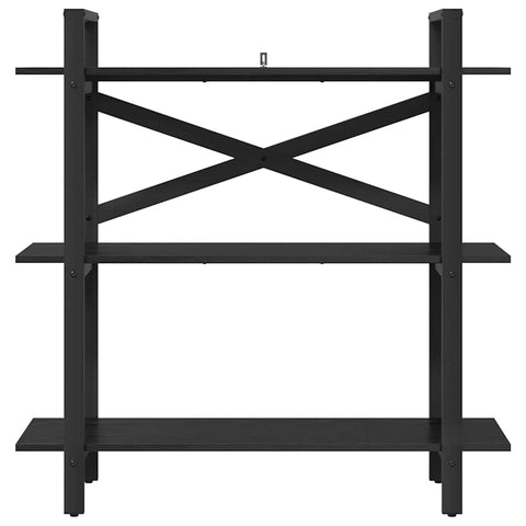 vidaXL Bookshelf Black Oak 100 x 33.5 x 102 cm Engineered Wood