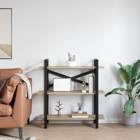 vidaXL Bookshelf Sonoma Oak 100 x 33.5 x 102 cm Engineered Wood