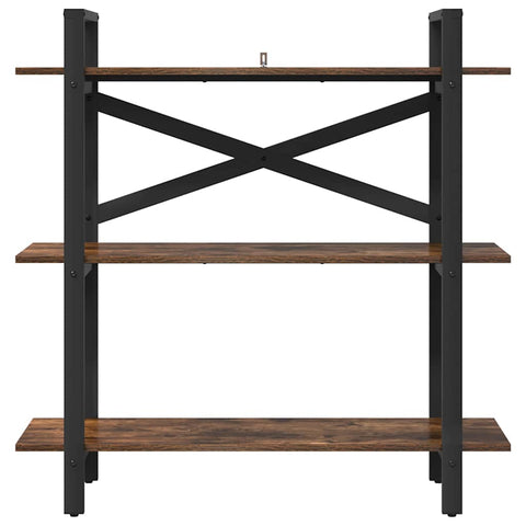 vidaXL Bookshelf Smoked Oak 100 x 33.5 x 102 cm Engineered Wood