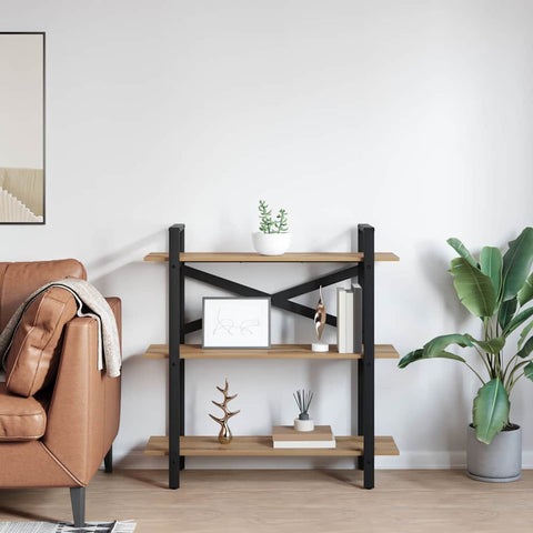 vidaXL Bookshelf Artisan Oak 100 x 33.5 x 102 cm Engineered Wood