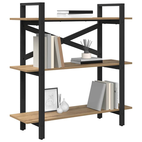 vidaXL Bookshelf Artisan Oak 100 x 33.5 x 102 cm Engineered Wood