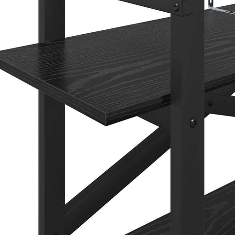 vidaXL Bookshelf Black Oak 100 x 33.5 x 64 cm Engineered Wood