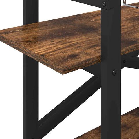 vidaXL Bookshelf Smoked Oak 100 x 33.5 x 64 cm Engineered Wood