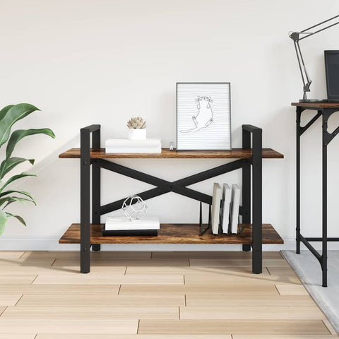 vidaXL Bookshelf Smoked Oak 100 x 33.5 x 64 cm Engineered Wood