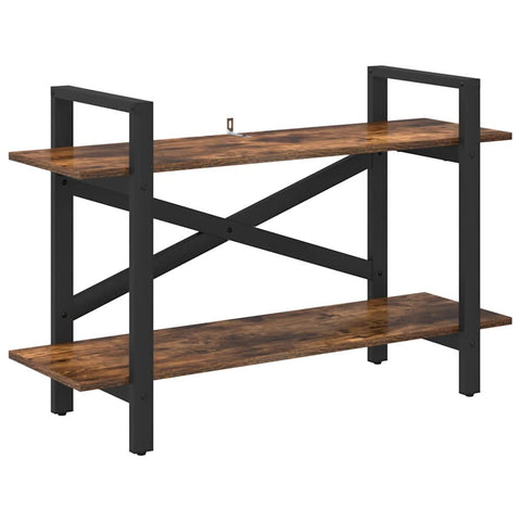 vidaXL Bookshelf Smoked Oak 100 x 33.5 x 64 cm Engineered Wood