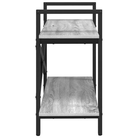 vidaXL Bookshelf Grey Sonoma 100 x 33.5 x 64 cm Engineered Wood