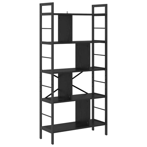 vidaXL Bookshelf Black Oak 75 x 30 x 156 cm Engineered Wood