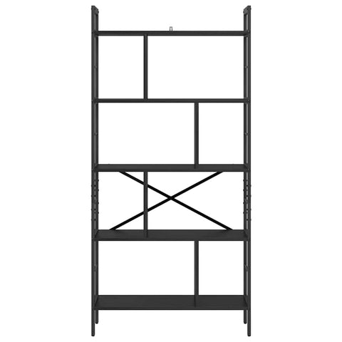 vidaXL Bookshelf Black Oak 75 x 30 x 156 cm Engineered Wood