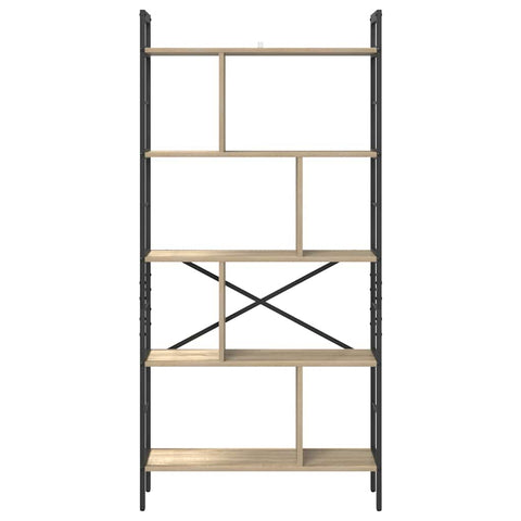 vidaXL Bookshelf Sonoma Oak 75 x 30 x 156 cm Engineered Wood