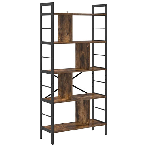 vidaXL Bookshelf Smoked Oak 75 x 30 x 156 cm Engineered Wood