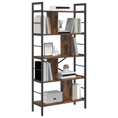 vidaXL Bookshelf Smoked Oak 75 x 30 x 156 cm Engineered Wood