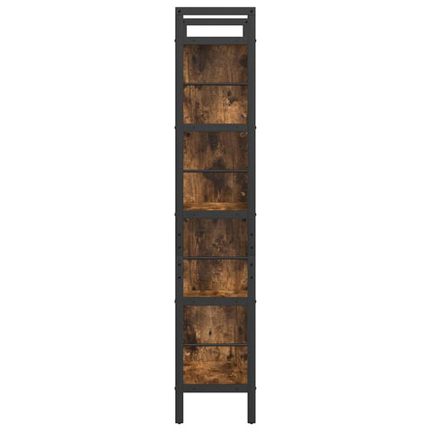 vidaXL Bookshelf Smoked Oak 75 x 30 x 156 cm Engineered Wood