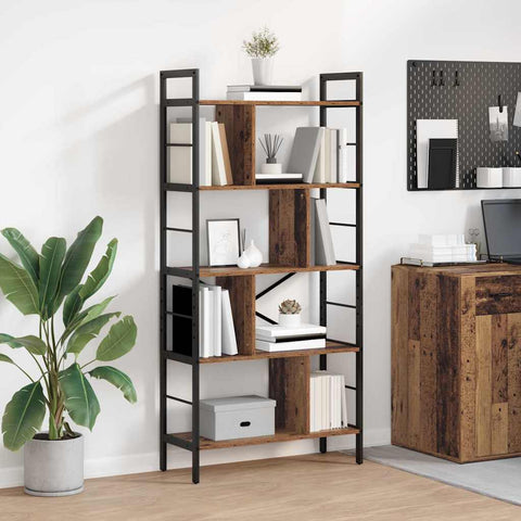 vidaXL Bookshelf Old Wood 75 x 30 x 156 cm Engineered Wood