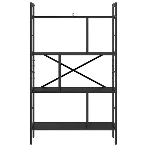 vidaXL Bookshelf Black Oak 75 x 30 x 123.5 cm Engineered Wood