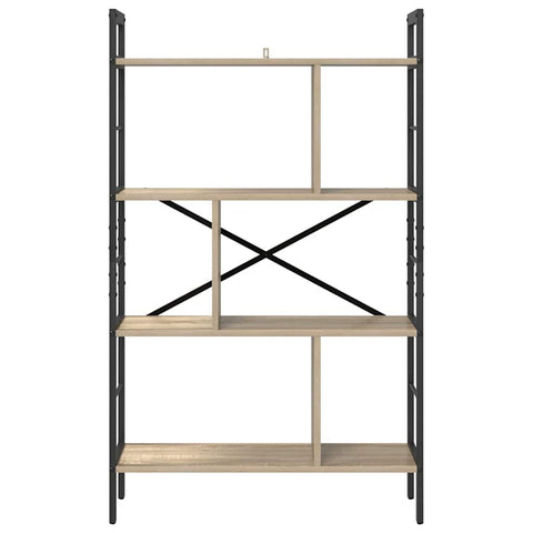 vidaXL Bookshelf Sonoma Oak 75 x 30 x 123.5 cm Engineered Wood