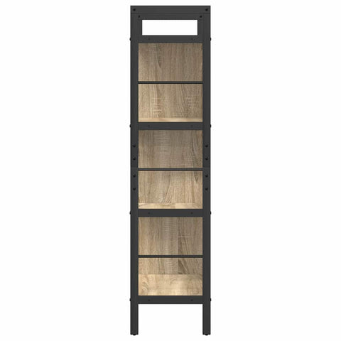 vidaXL Bookshelf Sonoma Oak 75 x 30 x 123.5 cm Engineered Wood