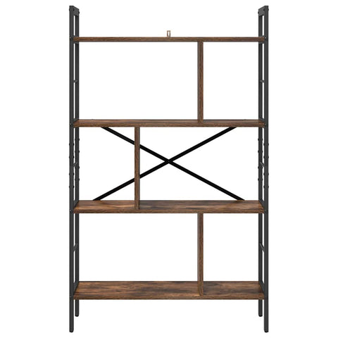 vidaXL Bookshelf Smoked Oak 75 x 30 x 123.5 cm Engineered Wood