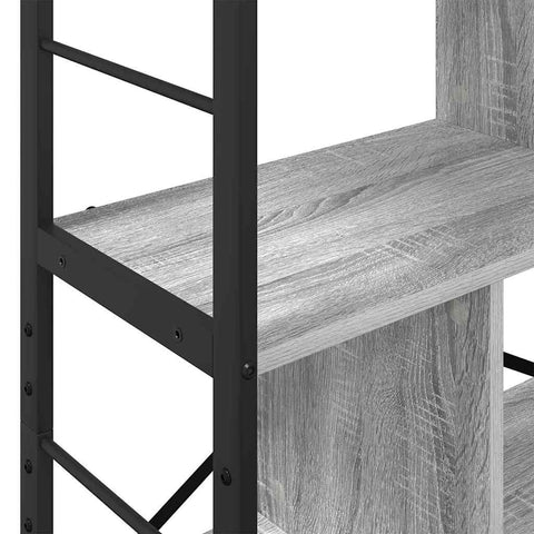 vidaXL Bookshelf Grey Sonoma 75 x 30 x 123.5 cm Engineered Wood