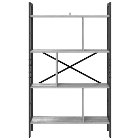 vidaXL Bookshelf Grey Sonoma 75 x 30 x 123.5 cm Engineered Wood