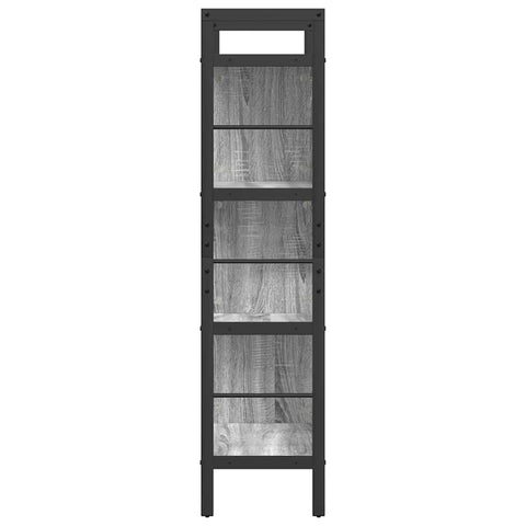 vidaXL Bookshelf Grey Sonoma 75 x 30 x 123.5 cm Engineered Wood