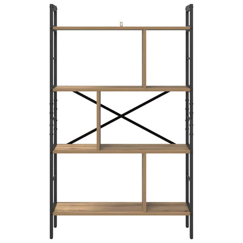 vidaXL Bookshelf Artisan Oak 75 x 30 x 123.5 cm Engineered Wood