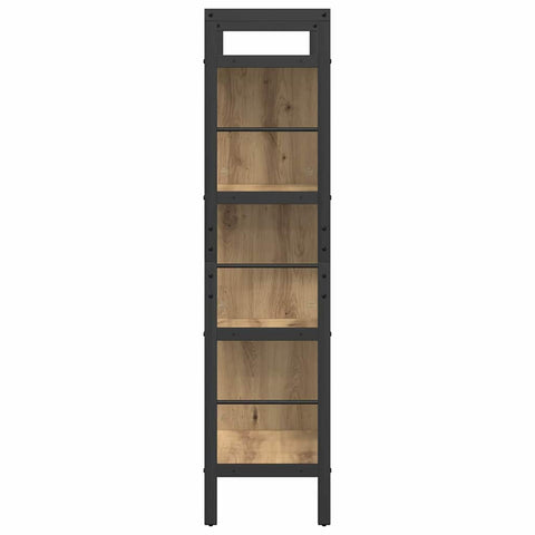 vidaXL Bookshelf Artisan Oak 75 x 30 x 123.5 cm Engineered Wood