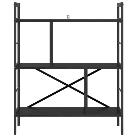 vidaXL Bookshelf Black Oak 75 x 30 x 91 cm Engineered Wood