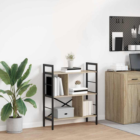 vidaXL Bookshelf Sonoma Oak 75 x 30 x 91 cm Engineered Wood