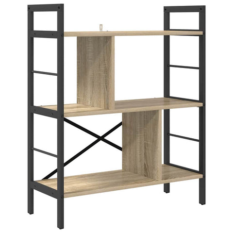 vidaXL Bookshelf Sonoma Oak 75 x 30 x 91 cm Engineered Wood
