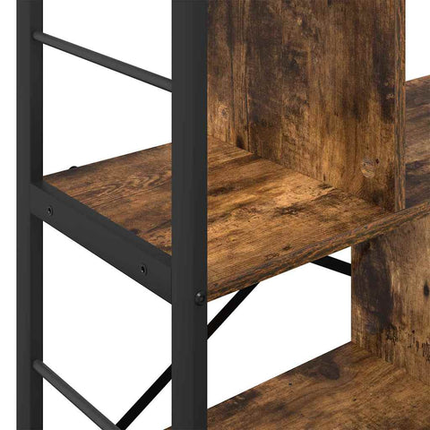 vidaXL Bookshelf Smoked Oak 75 x 30 x 91 cm Engineered Wood