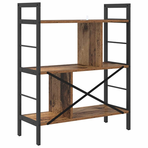 vidaXL Bookshelf Old Wood 75 x 30 x 91 cm Engineered Wood