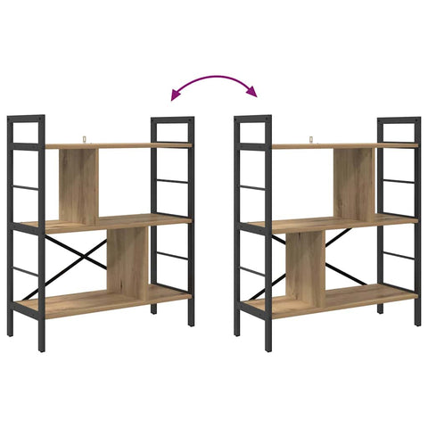 vidaXL Bookshelf Artisan Oak 75 x 30 x 91 cm Engineered Wood