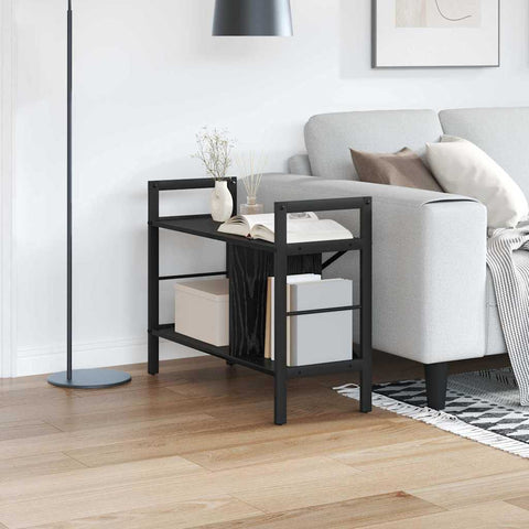 vidaXL Bookshelf Black Oak 75 x 30 x 58.5 cm Engineered Wood