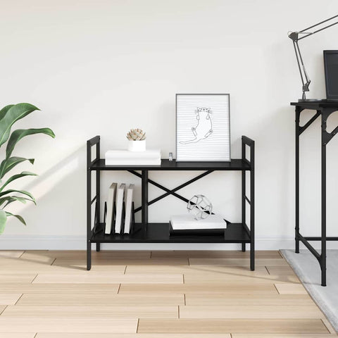 vidaXL Bookshelf Black Oak 75 x 30 x 58.5 cm Engineered Wood