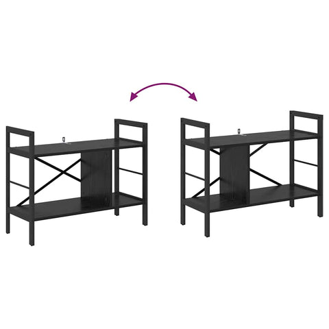 vidaXL Bookshelf Black Oak 75 x 30 x 58.5 cm Engineered Wood