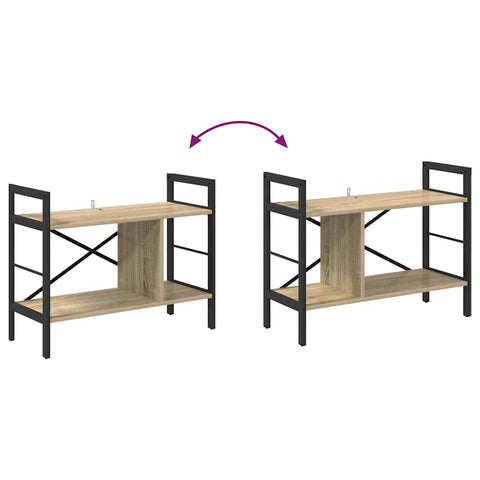 vidaXL Bookshelf Sonoma Oak 75 x 30 x 58.5 cm Engineered Wood