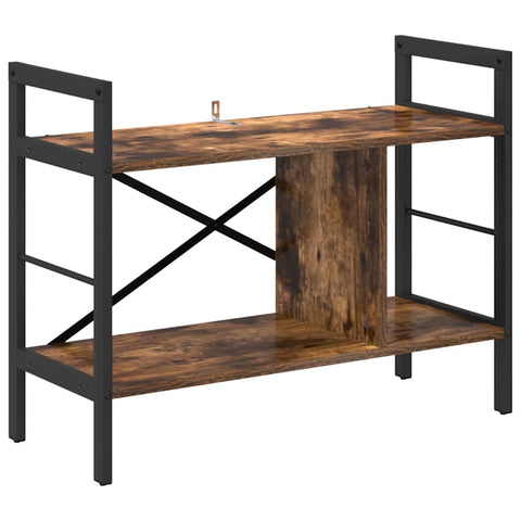 vidaXL Bookshelf Smoked Oak 75 x 30 x 58.5 cm Engineered Wood