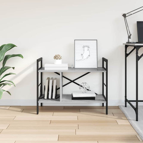 vidaXL Bookshelf Grey Sonoma 75 x 30 x 58.5 cm Engineered Wood